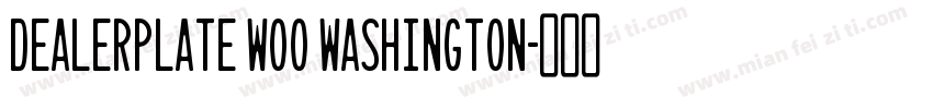Dealerplate W00 Washington字体转换